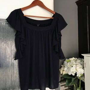 Ann Taylor dark blue/ Navy blouse shirt
